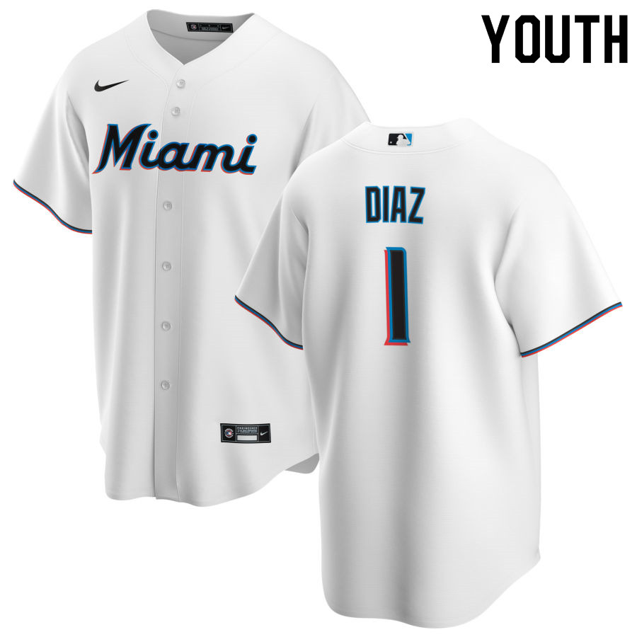 Nike Youth #1 Isan Diaz Miami Marlins Baseball Jerseys Sale-White
